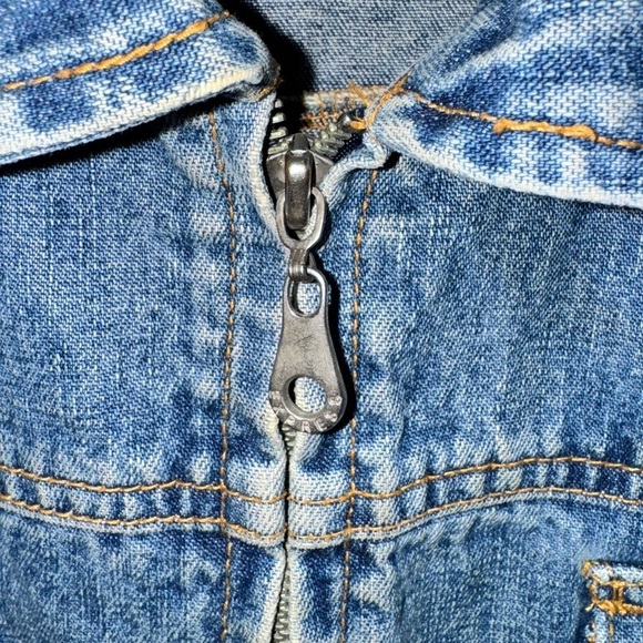 Express Bleus Vintage Blue Jean Jacket Size Large - Picture 6 of 10